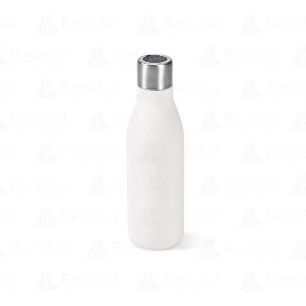 Garrafa personalizada em inox reciclado parede dupla com auto-sanitização UV 500 mL